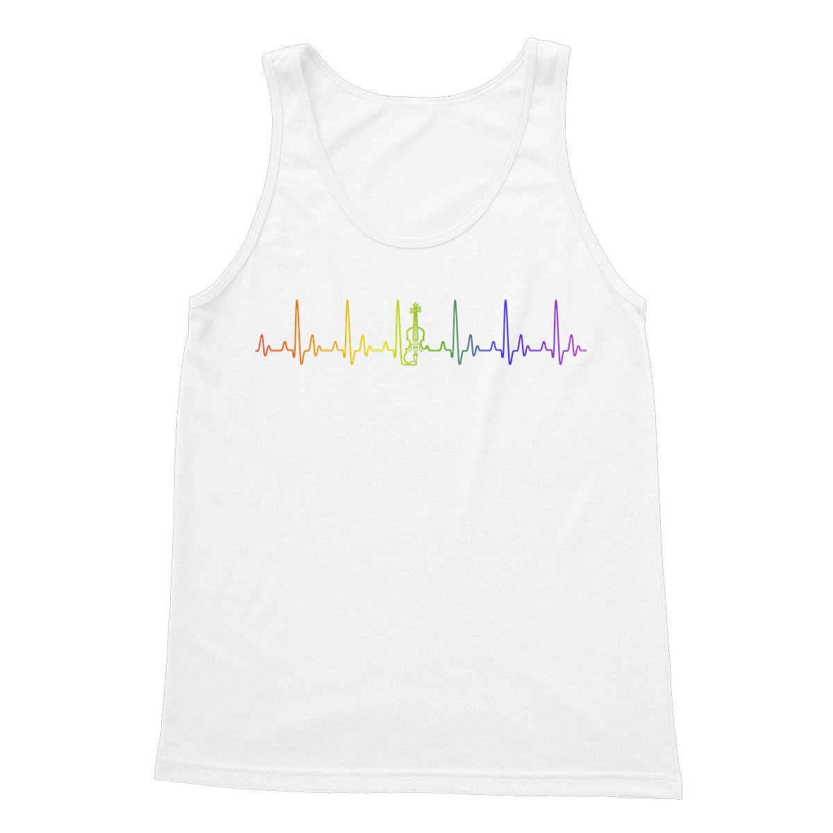 Rainbow Heartbeat Fiddle Tank Top