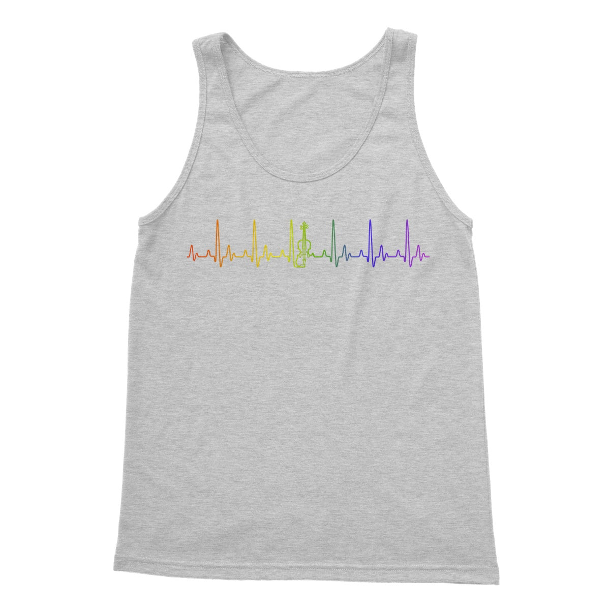Rainbow Heartbeat Fiddle Tank Top