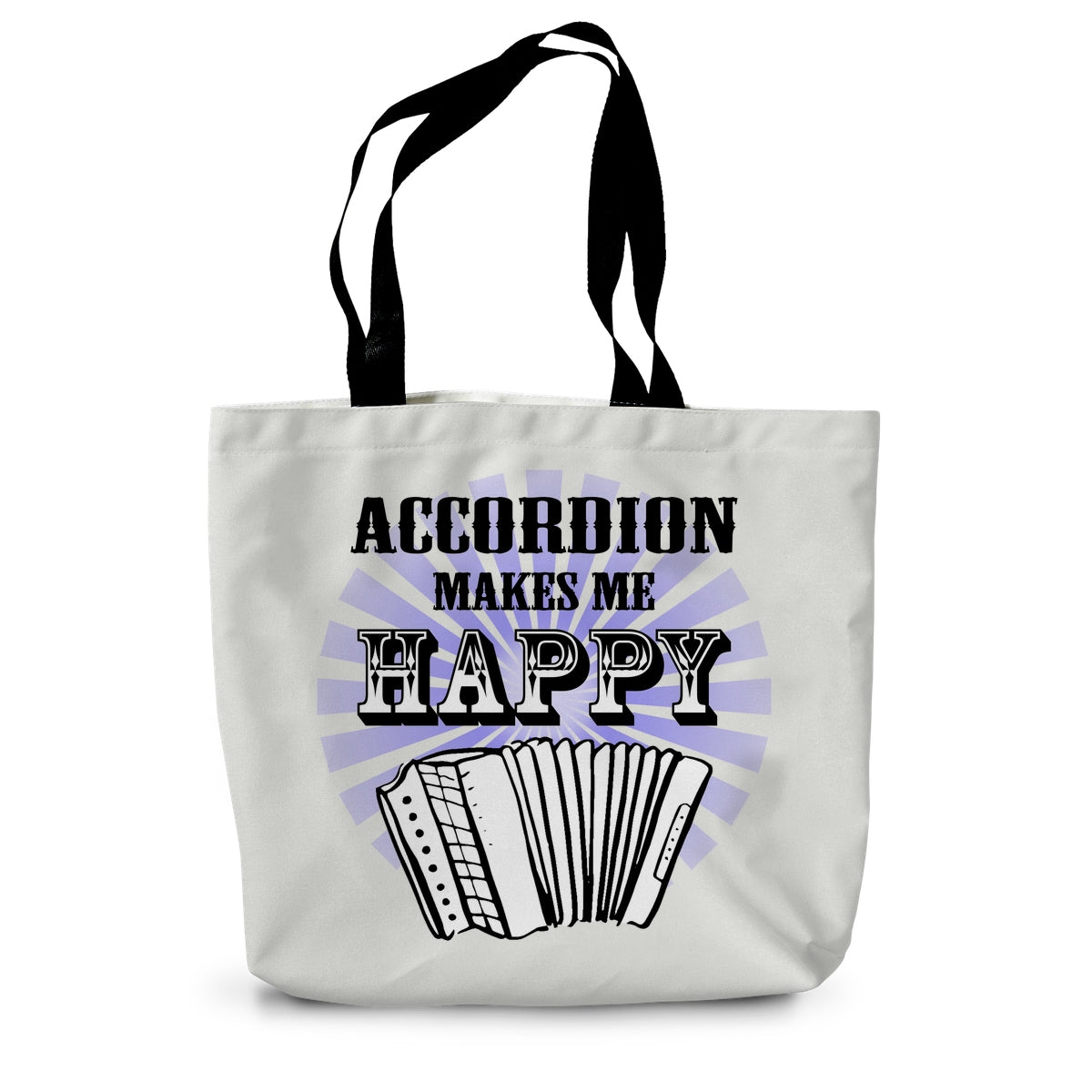 Accordion makes me happy Canvas Tote Bag