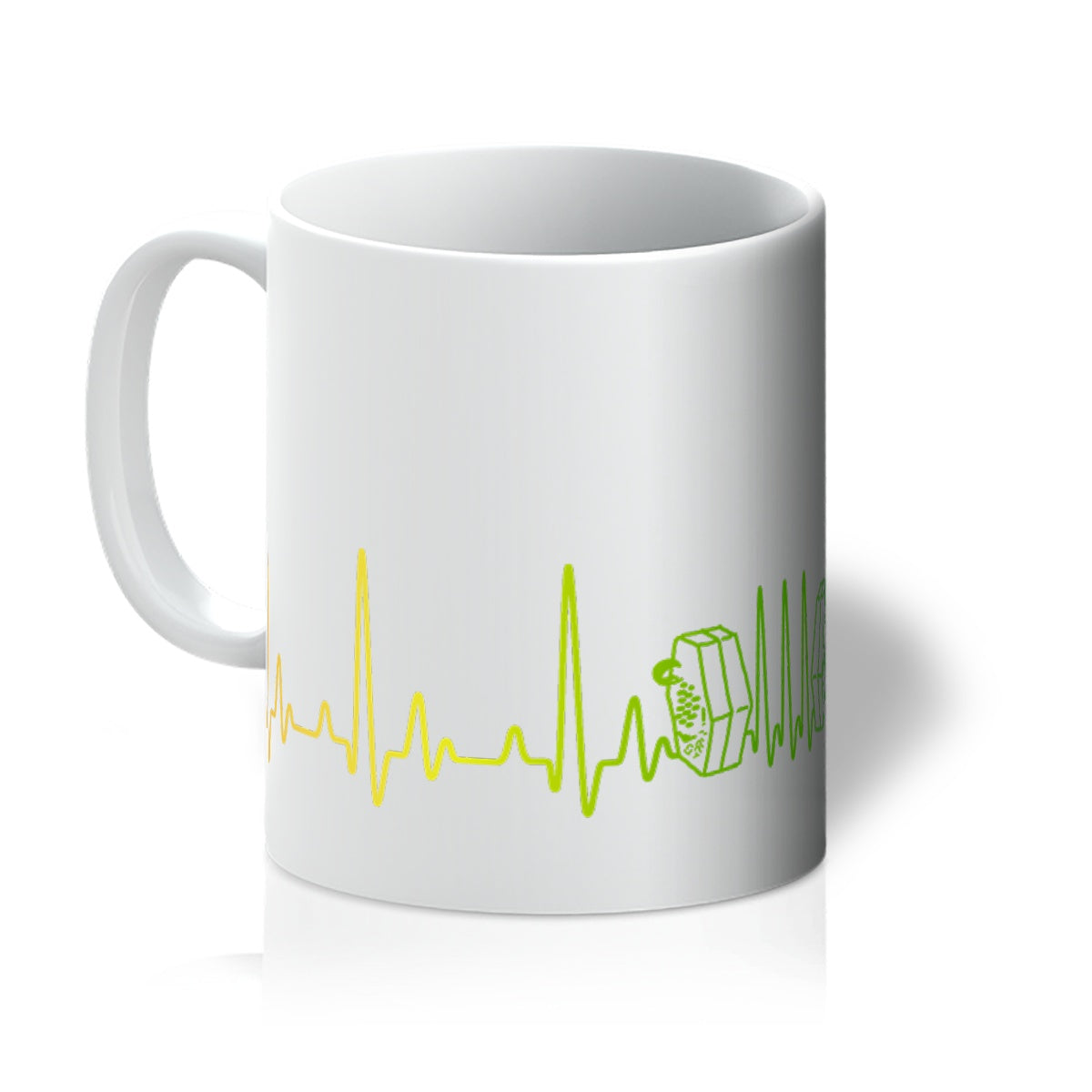 Rainbow Heartbeat Concertina Mug