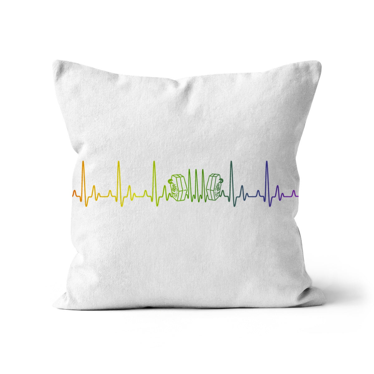 Rainbow Heartbeat Concertina Cushion