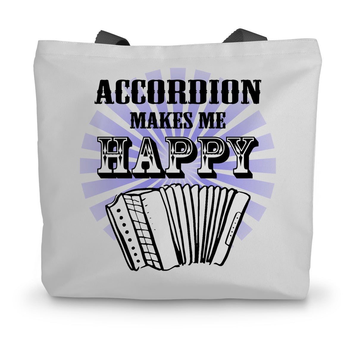 Accordion makes me happy Canvas Tote Bag