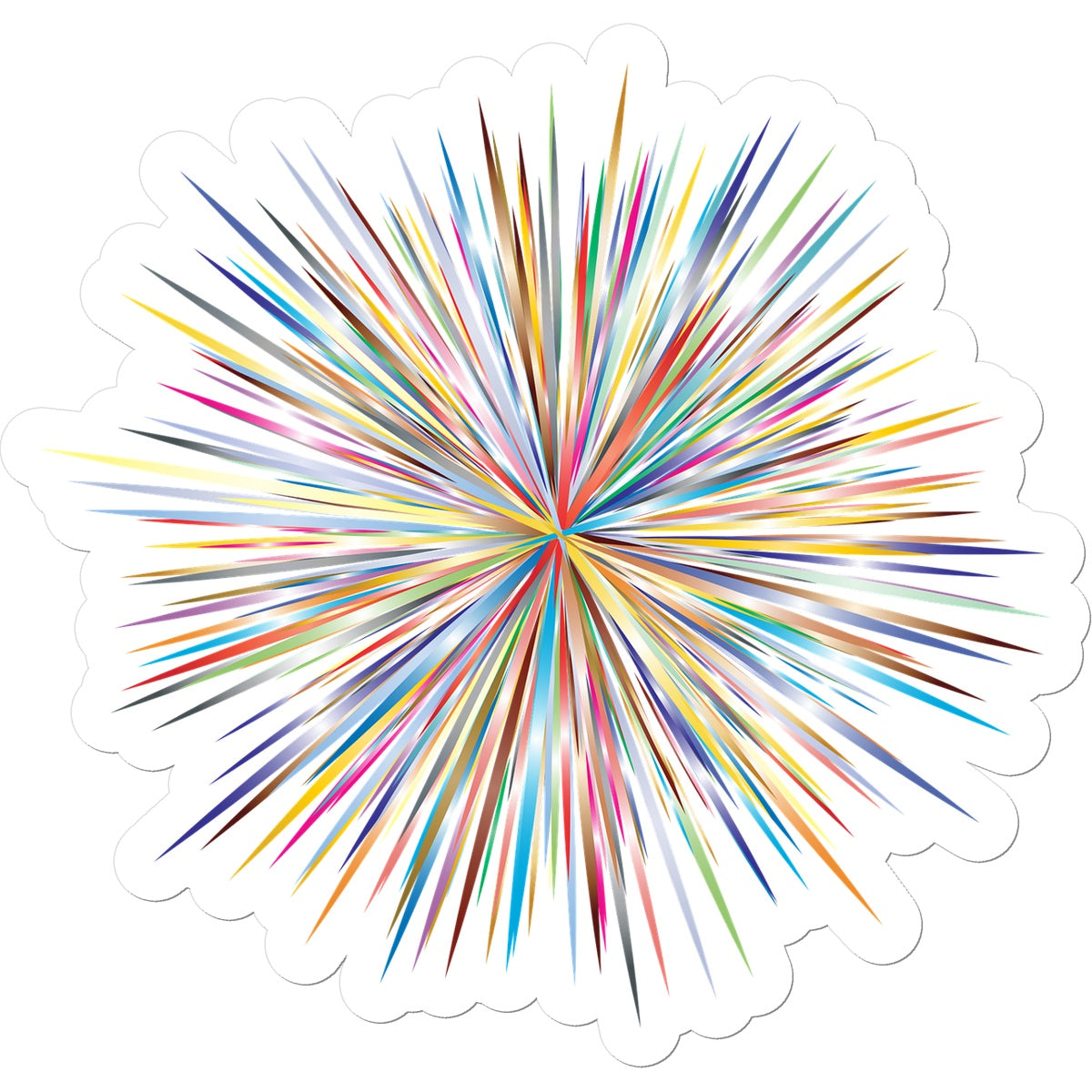 Colourful Explosion Sticker