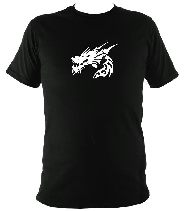 Tribal Tattoo Style Dragon Head T-shirt - T-shirt - Black - Mudchutney