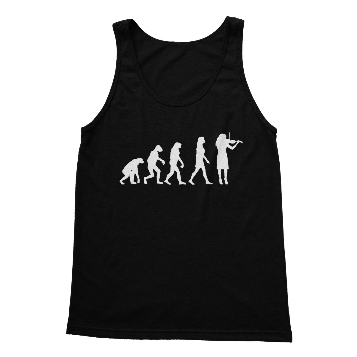 Evolution of Female Fiddle Players Tank Top