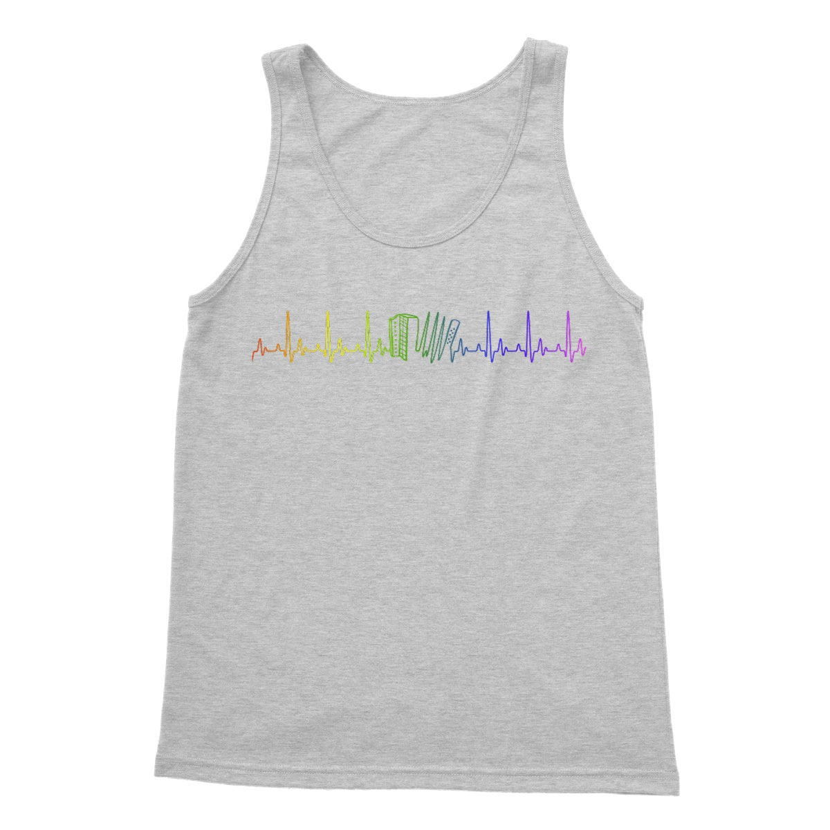 Rainbow Heartbeat Melodeon Tank Top