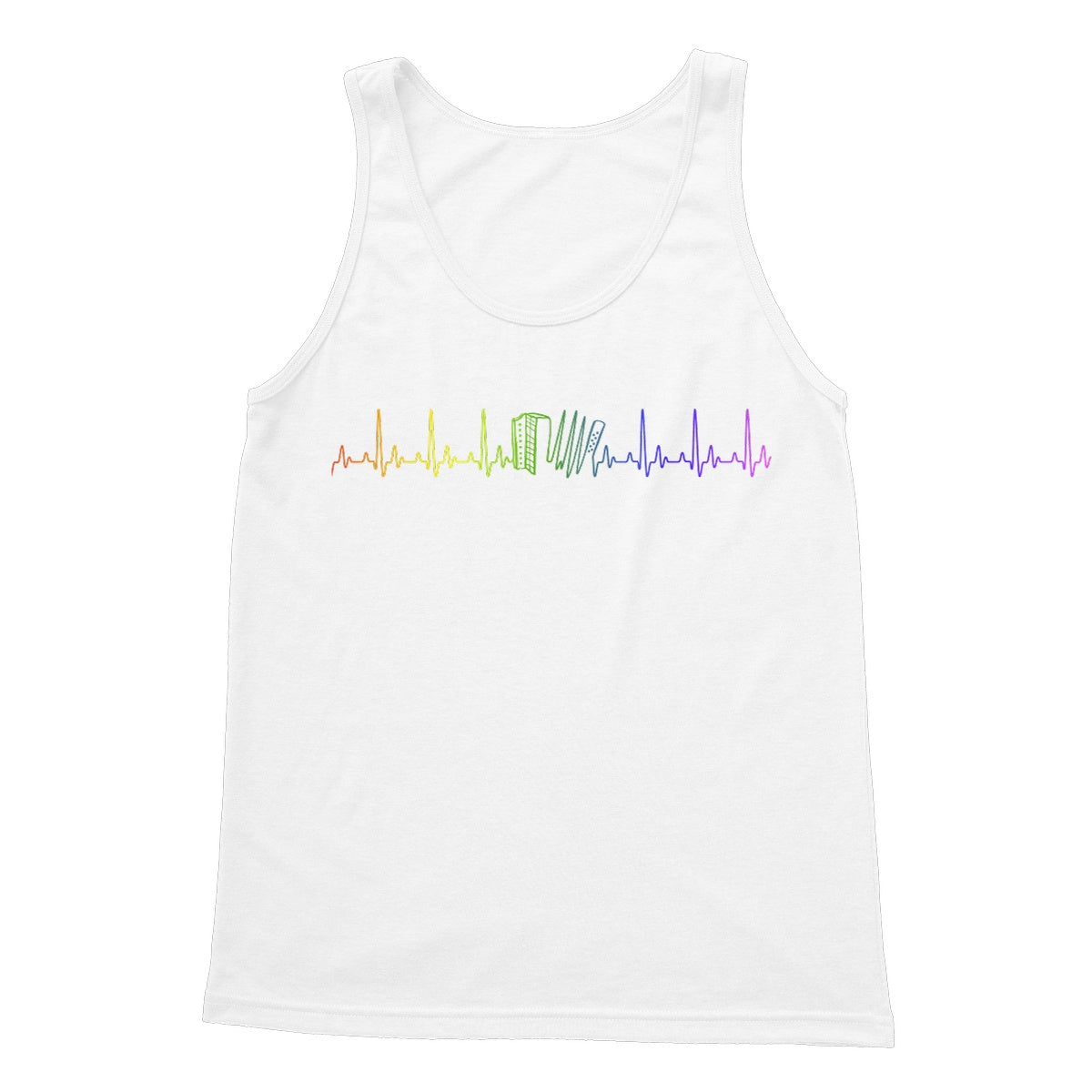 Rainbow Heartbeat Melodeon Tank Top