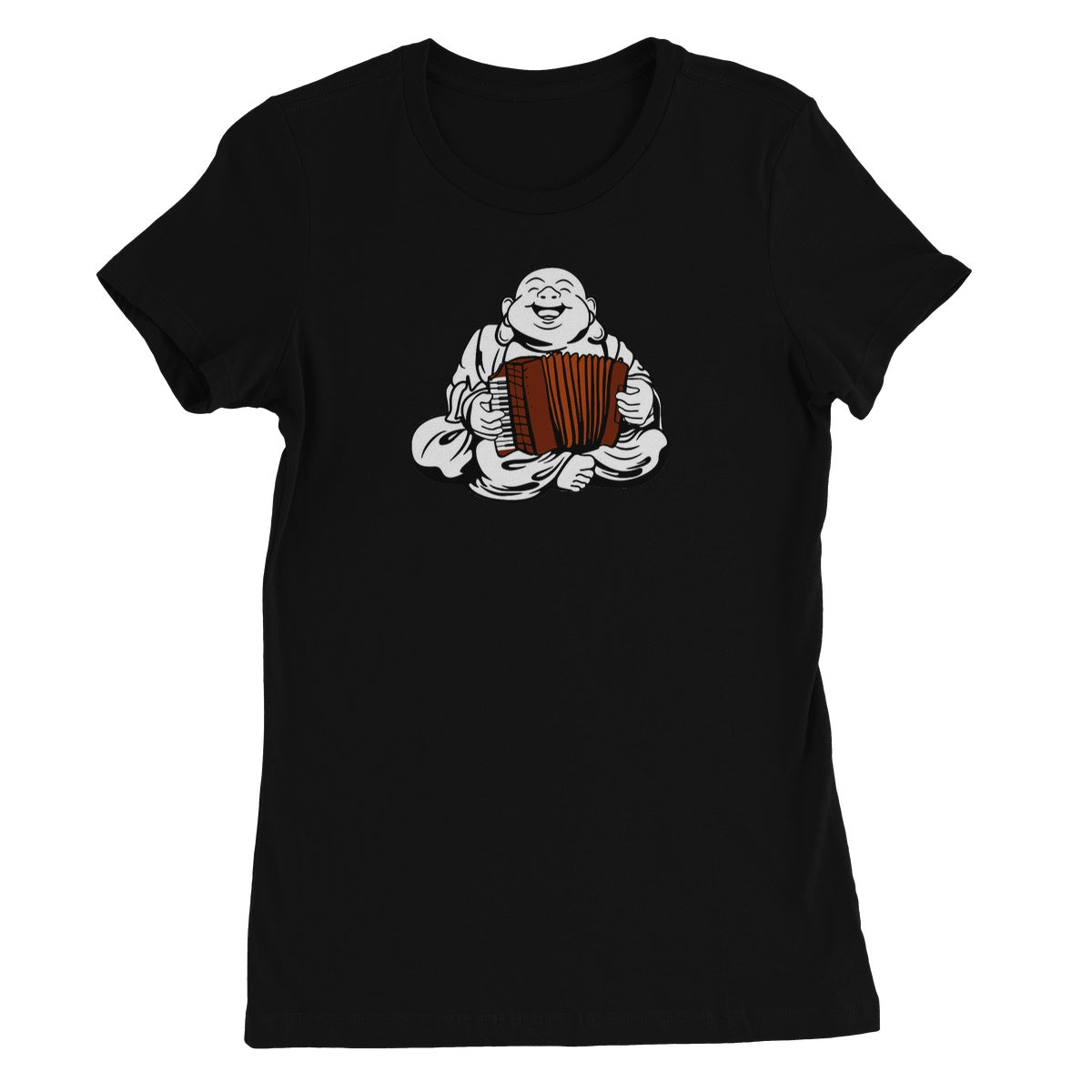 Accordion Playing Buddha Women's T-Shirt