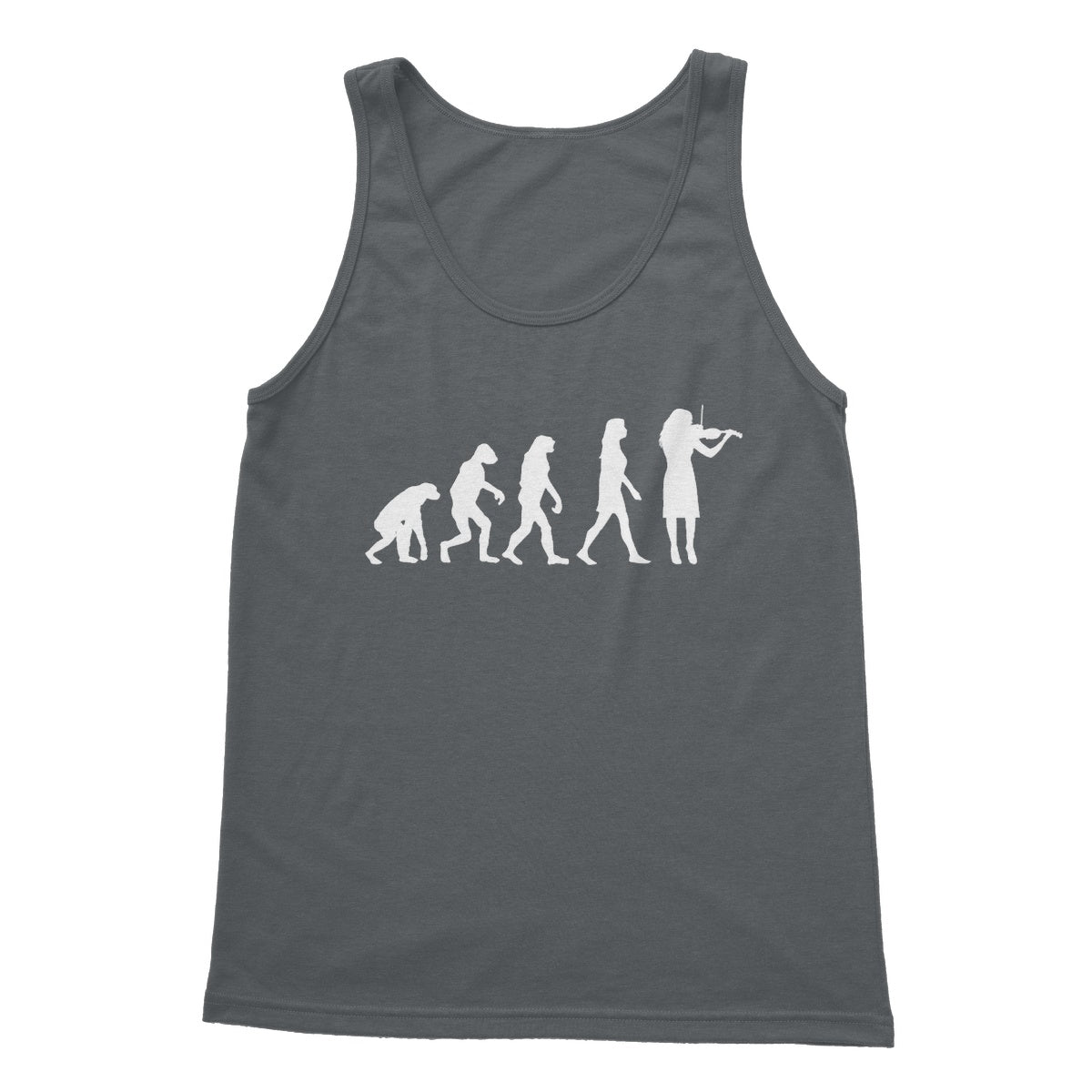 Evolution of Female Fiddle Players Tank Top