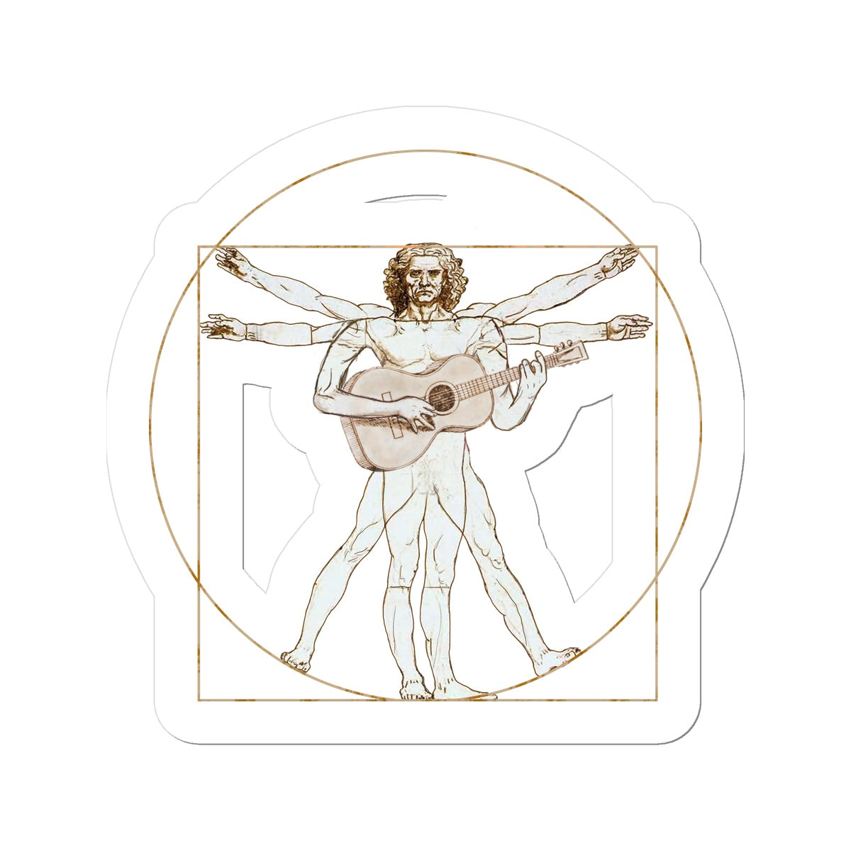 Da Vinci Guitar Sticker