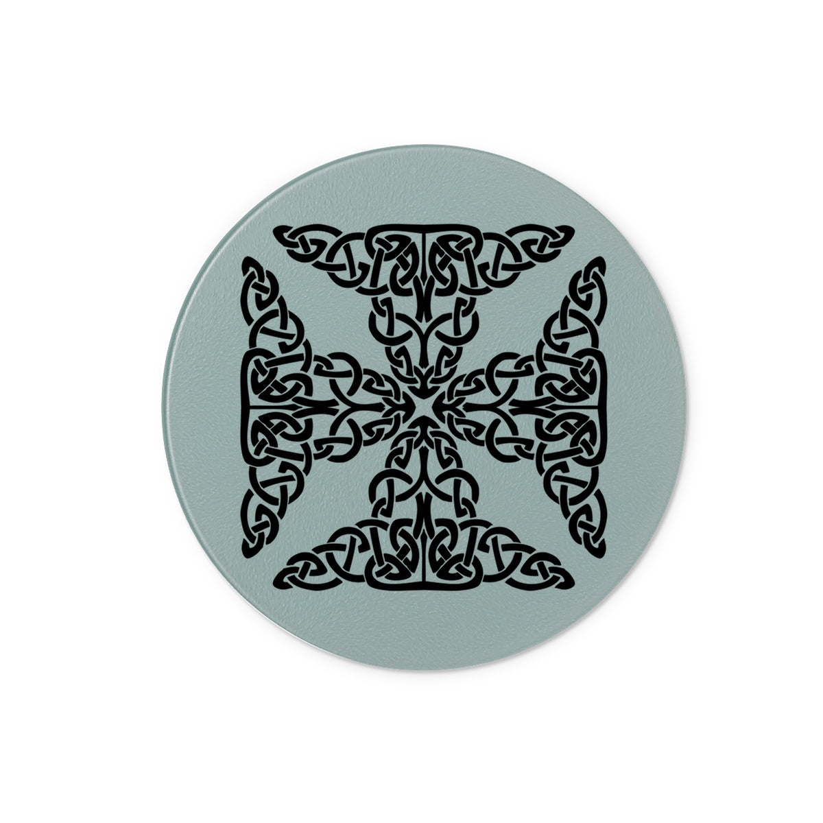 Complex Celtic Cross Glass Chopping Board