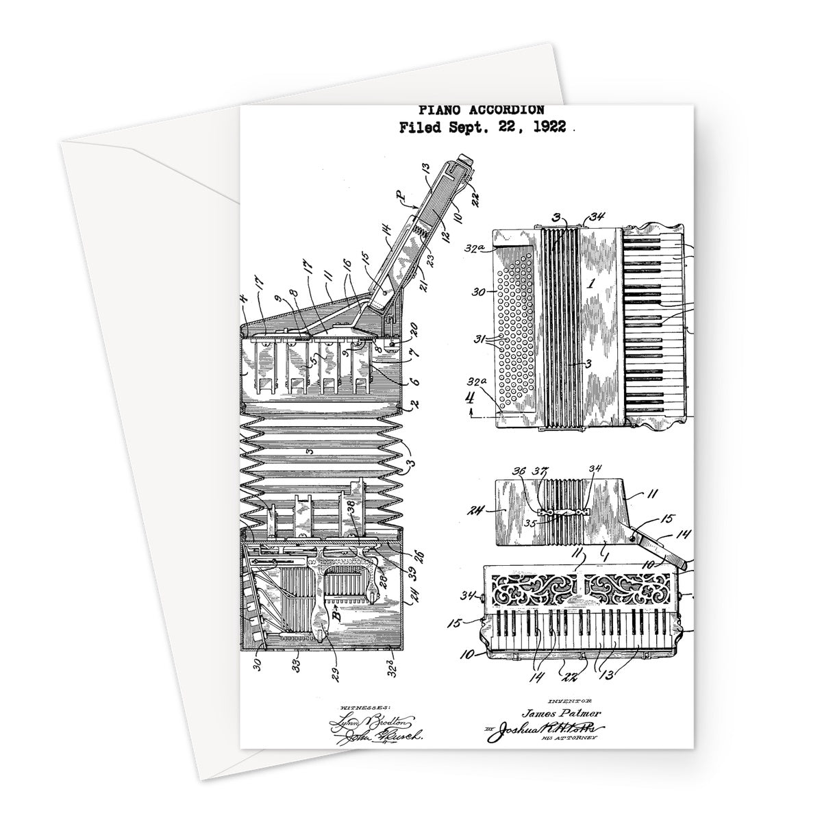 Accordion Patent Greeting Card