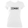 Eat, Sleep, Play Concertina Ladies Fitted T-shirt - T-shirt - White - Mudchutney