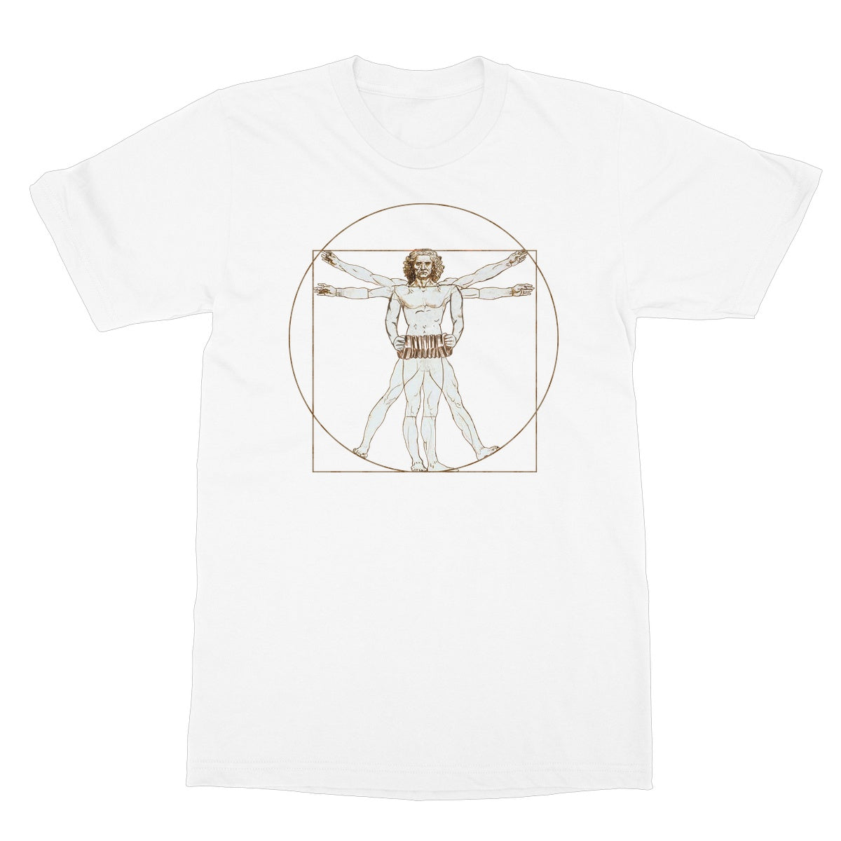 Da Vinci Vitruvian Man Concertina T-shirt