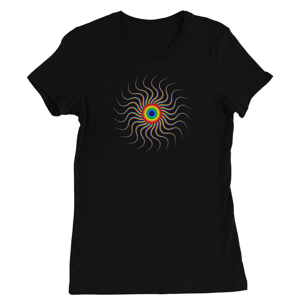 Colourful Wavy Sun Women's T-Shirt