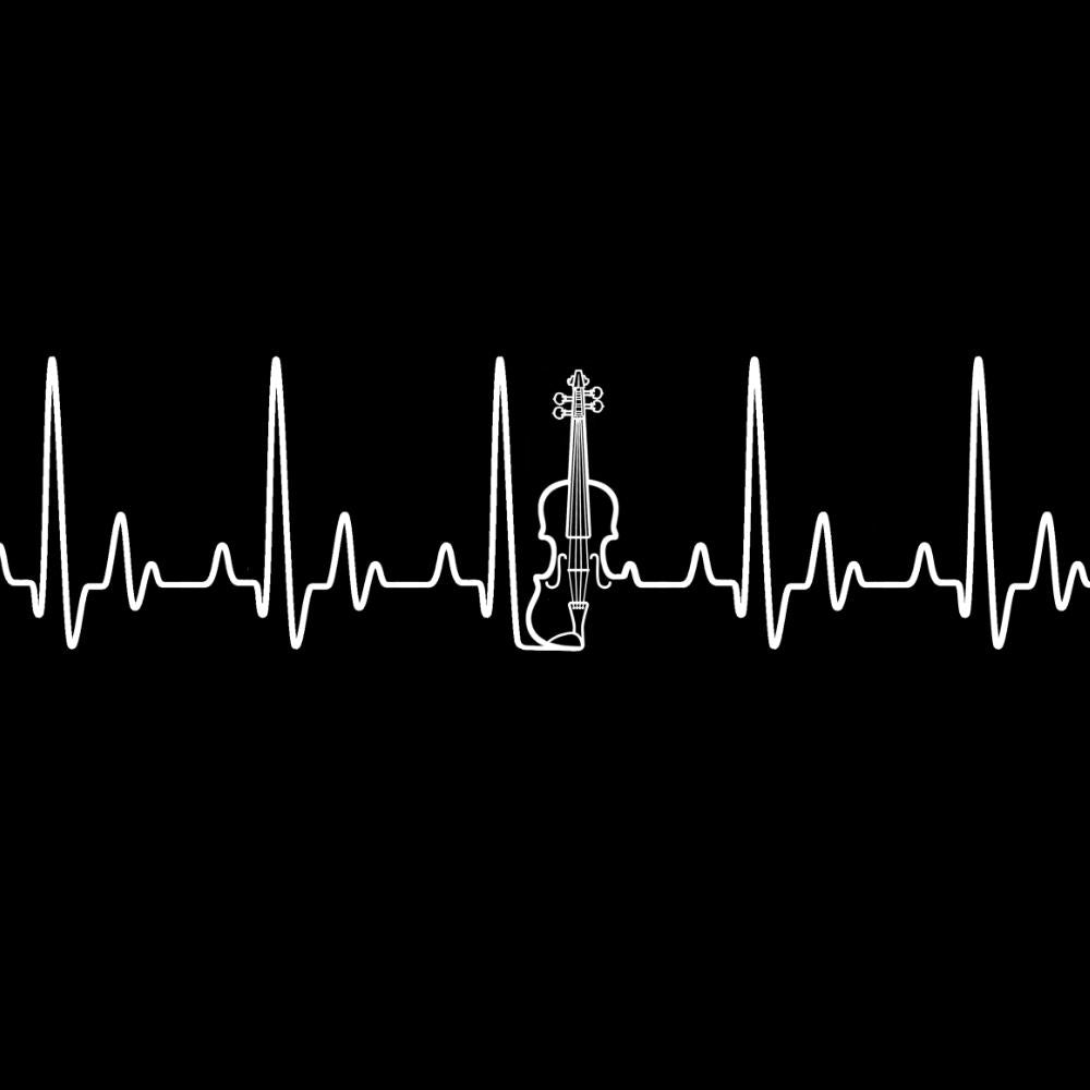 Heartbeat Fiddle T-shirt - T-shirt - - Mudchutney