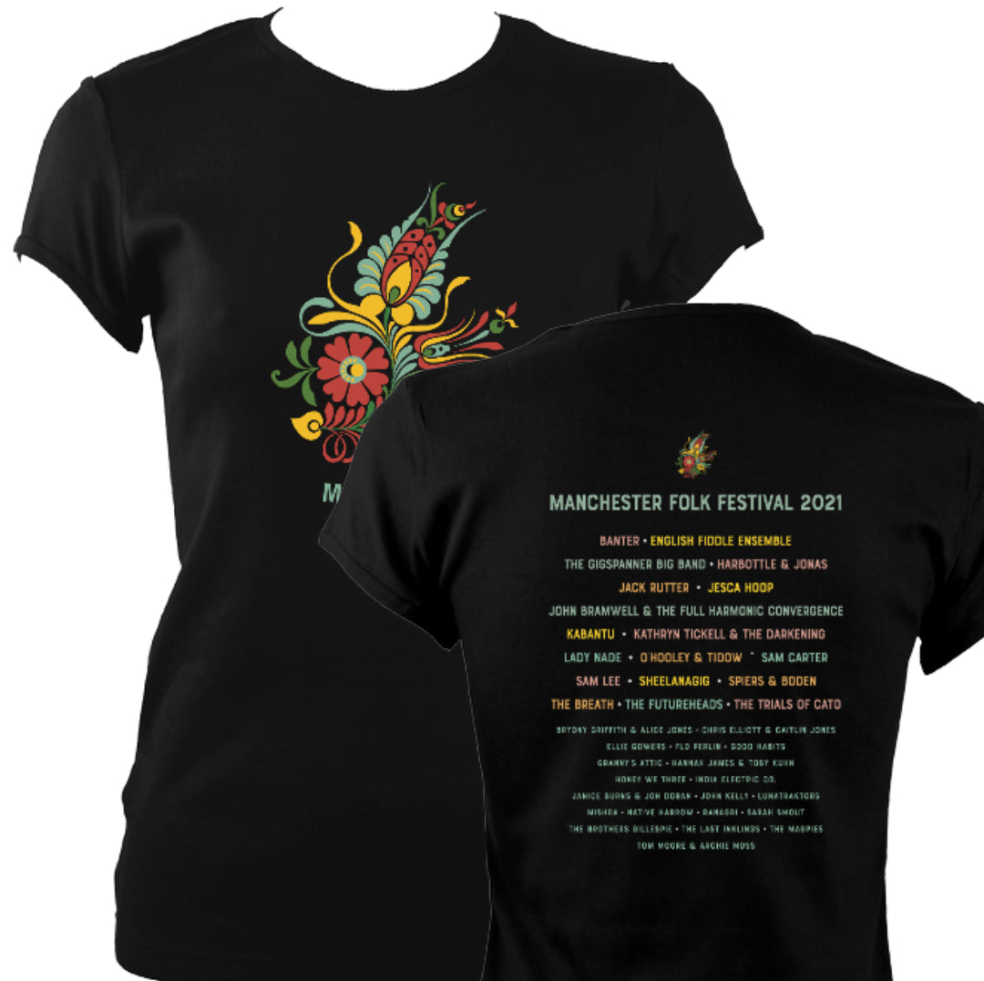 Manchester Folk Festival 2021 Ladies Fitted T-shirt – Mudchutney