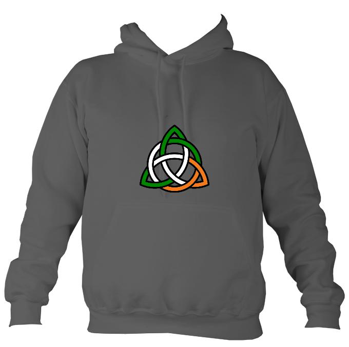 Irish Colour Celtic Knot Hoodie-Hoodie-Steel grey-Mudchutney