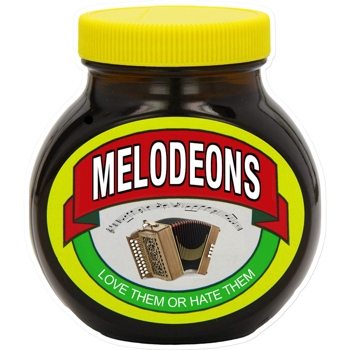 Love Hate Melodeons Sticker