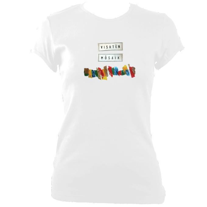 Vishtèn "Mosaic" Ladies Fitted T-Shirt - T-shirt - White - Mudchutney