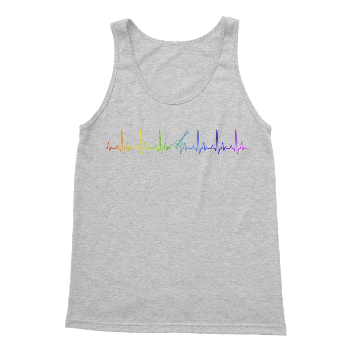 Guitar Heartbeat in Rainbow Tank Top