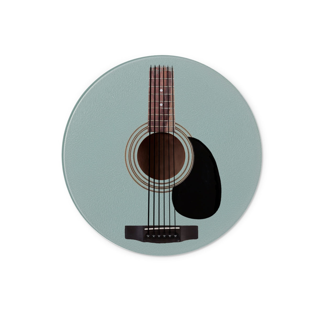 Guitar Neck and Strings Glass Chopping Board