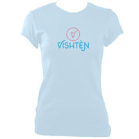 update alt-text with template Vishtèn Ladies Fitted T-shirt - T-shirt - Light Blue - Mudchutney
