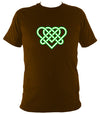 Celtic Triple Hearts Knot T-shirt - T-shirt - Dark Chocolate - Mudchutney