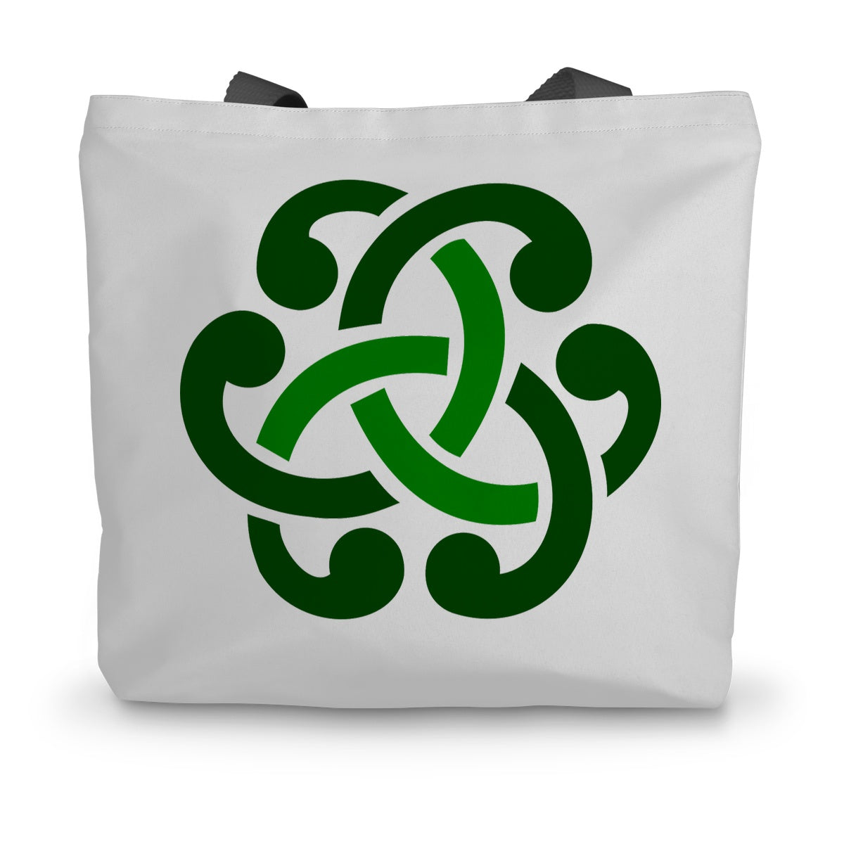 Green Celtic Knot Canvas Tote Bag