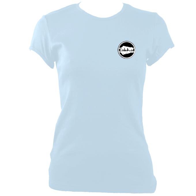 update alt-text with template Eabhal Ladies Fitted T-shirt - T-shirt - Light Blue - Mudchutney