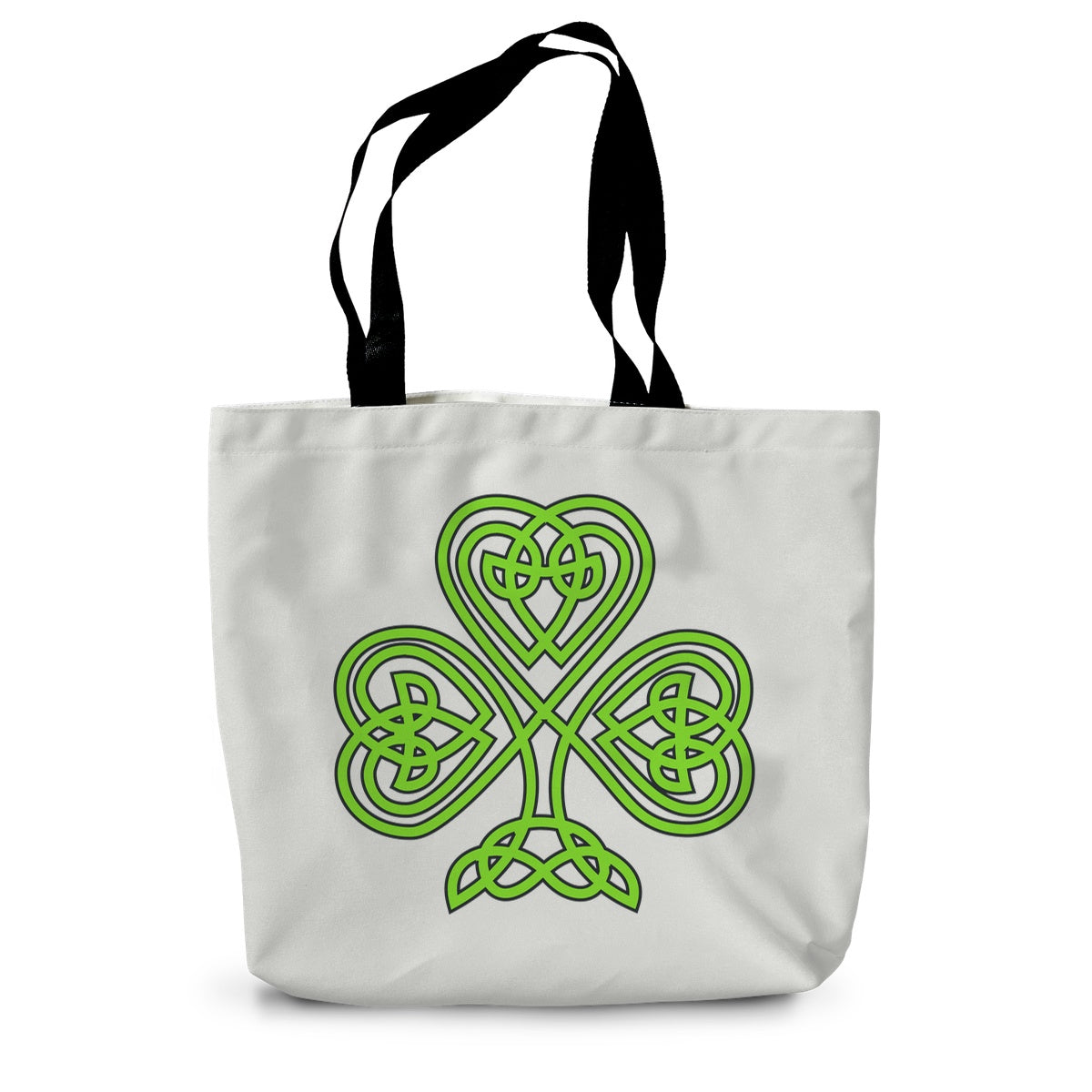 Celtic Shamrock Canvas Tote Bag