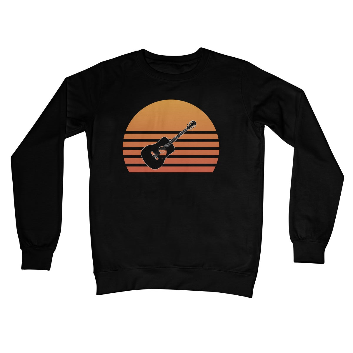 Sunset Guitar Crew Neck Sweatshirt