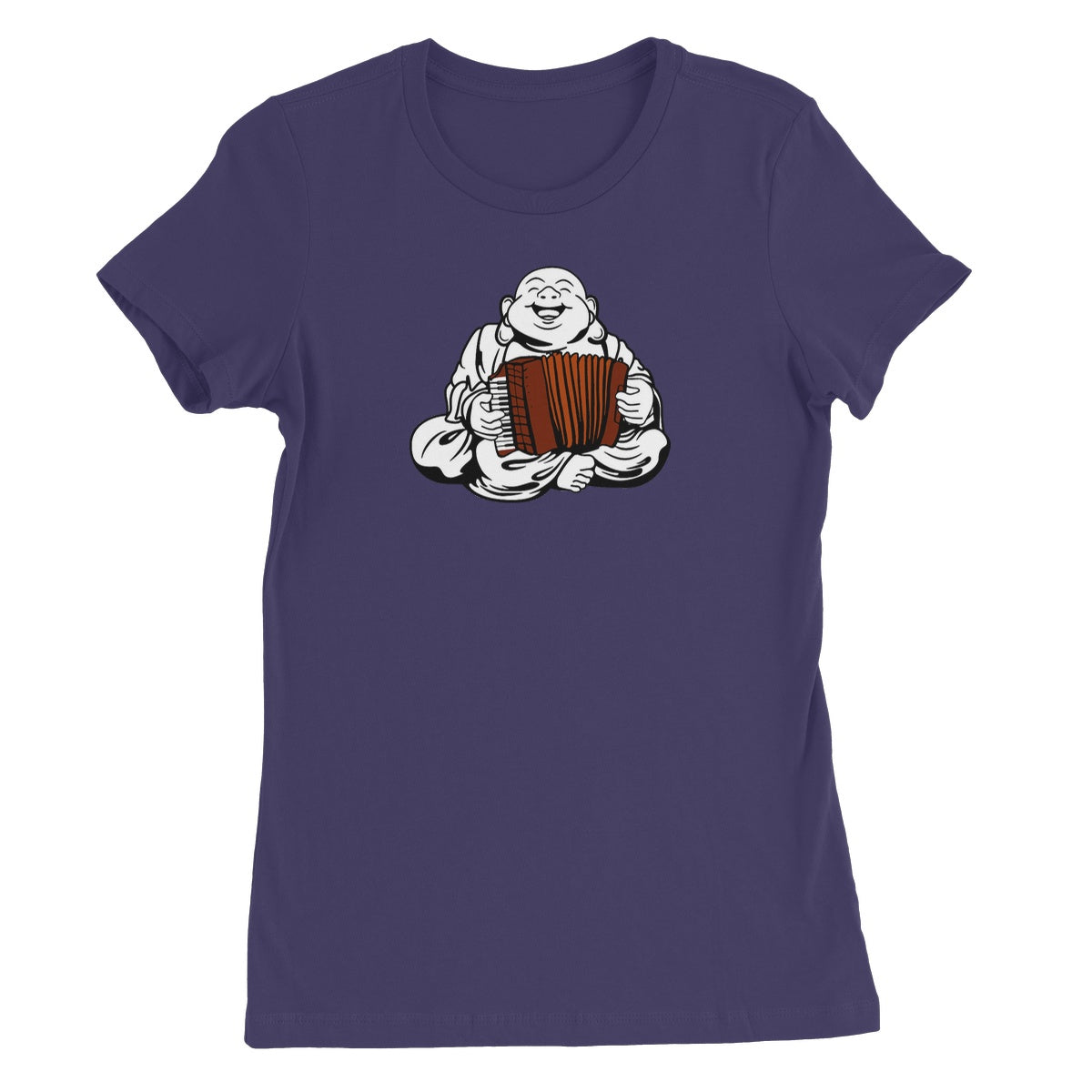 Accordion Playing Buddha Women's T-Shirt