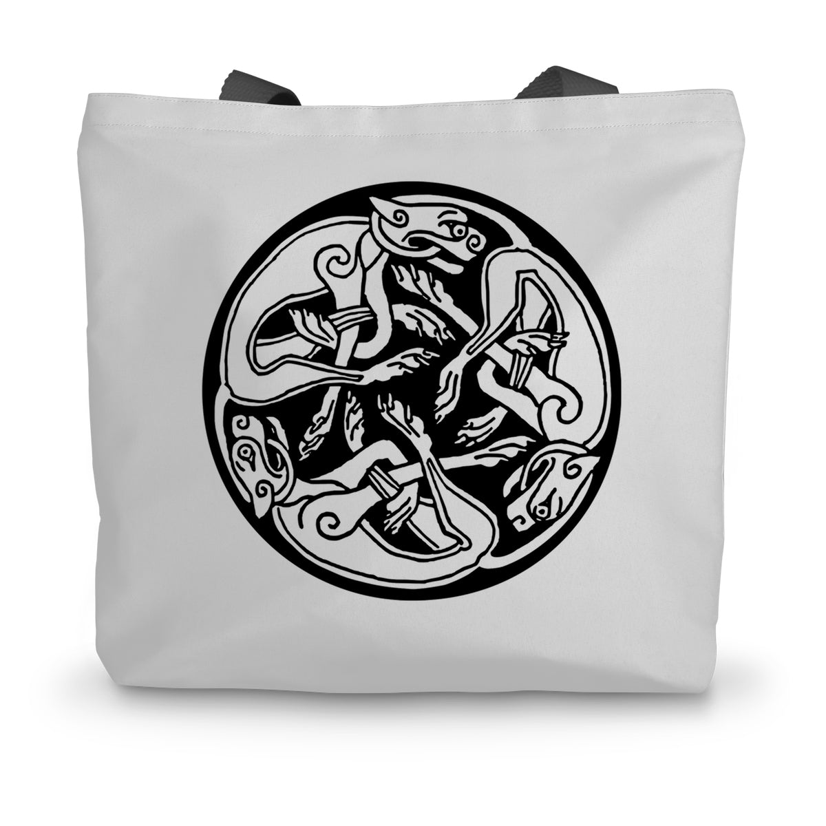 Celtic Tribal Spiral Canvas Tote Bag
