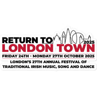  Return to London Town 2025 Sticker in size: 8.5"x8.5"