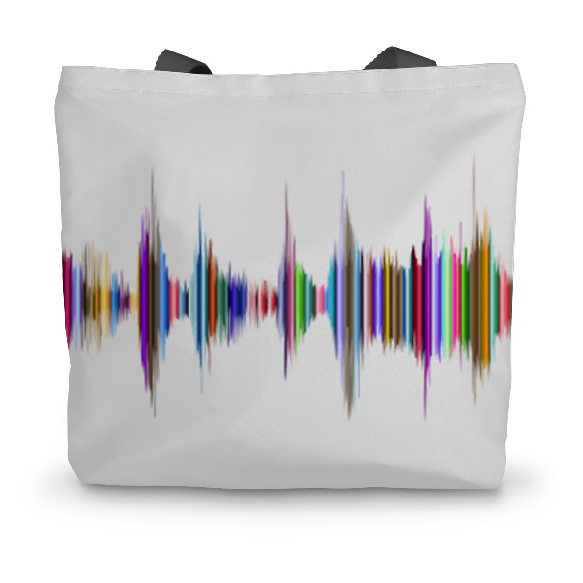 Rainbow Soundwave Canvas Tote Bag