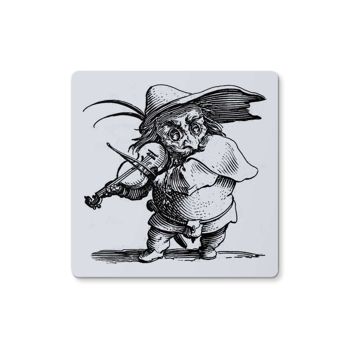  Goblin Playing Fiddle Coaster in size: 4 Coasters