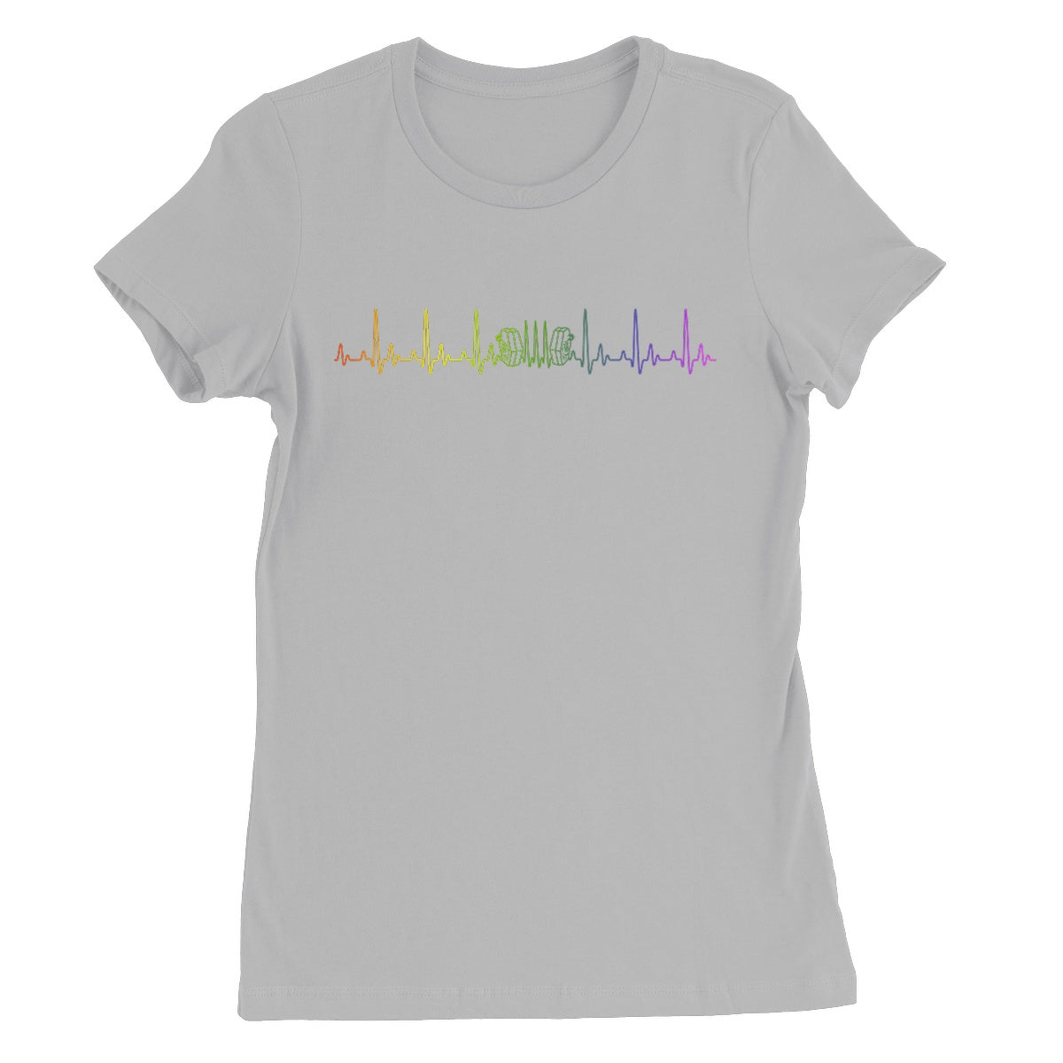 Rainbow Heartbeat Concertina Women's T-Shirt