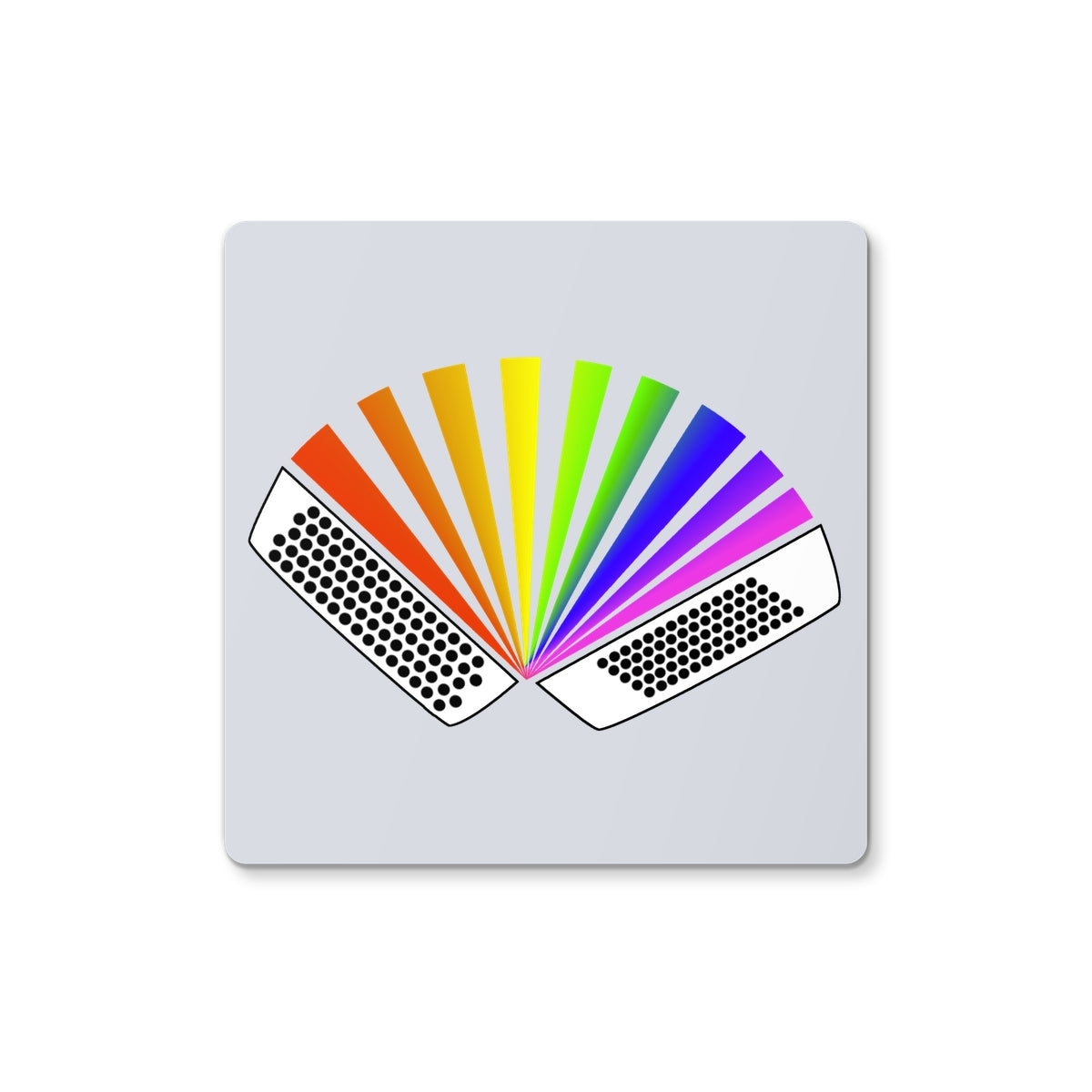 Rainbow Chromatic Accordion Coaster