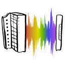  Rainbow Soundwave Melodeon Sticker in size: 8.5"x8.5"