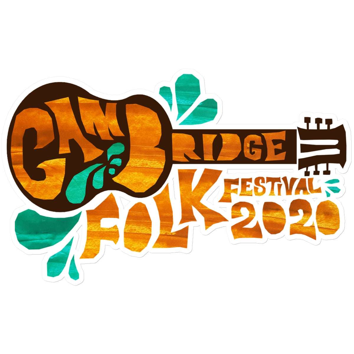  Cambridge Folk Festival - Design 8 -  Sticker in size: 14"x14"