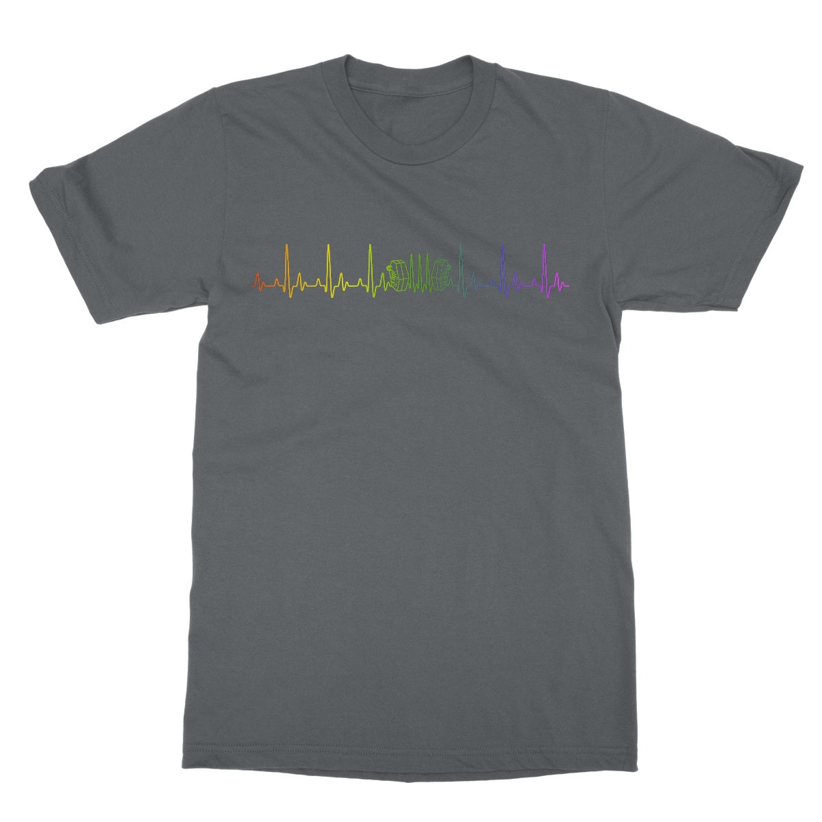 Rainbow Heartbeat Concertina T-Shirt