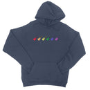 Rainbow Coloured Row of Guitars Hoodie