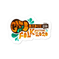  Cambridge Folk Festival - Design 8 -  Sticker in size: 3"x4"
