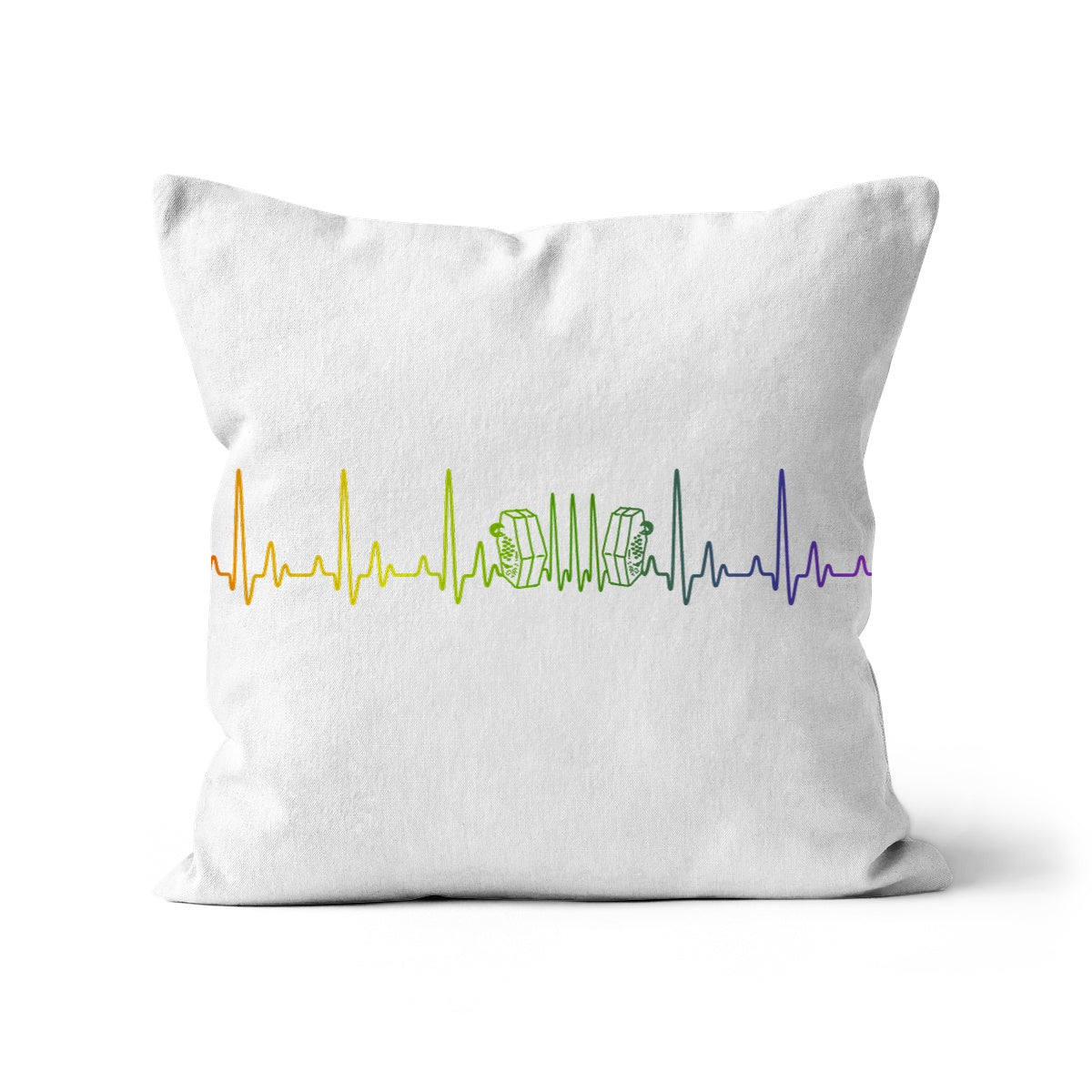 Rainbow Heartbeat Concertina Cushion