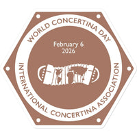  World Concertina Day 2026 Sticker in size: 8.5"x8.5"