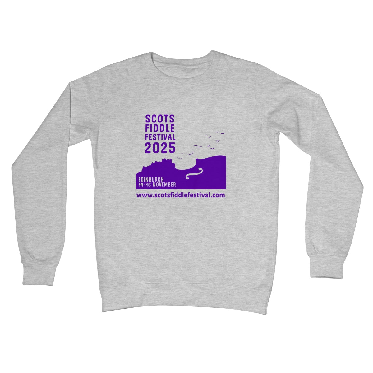 Scots Fiddle Festival 25 Crew Neck Sweatshirt (large logo)