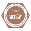  World Concertina Day 2026 Sticker in size: 5.5"x5.5"