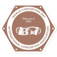  World Concertina Day 2026 Sticker in size: 5.5"x5.5"