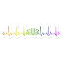 Rainbow Heartbeat Concertina Sticker